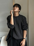 Cable Cosyharu Semi-over Knit