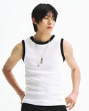 COLOR RIB SLEEVELESS