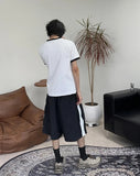 Ferrard zipper Bermuda pants