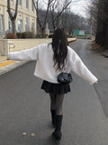 Krang Wool Pleated Mini Belt Skirt