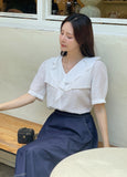 Rapel Frill Puff Short Sleeve Blouse