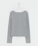 Reposs Lettering Printing Long Sleeve Tee