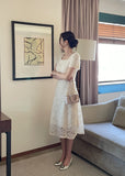 Love Square Flower Flare One Piece