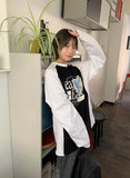 [unisex] Oiko printing color matching raglan long sleeve tee