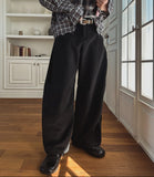Arc Curved Wide Cotton Pants
