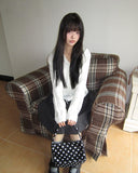 Mamel Punching Hooded Knit Cardigan