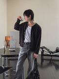 Nova Crop Heathered Round Cardigan