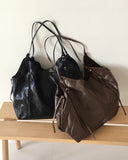 [Bobusang Bag] Mukun Belt Big Shopper Leather Shoulder Bag