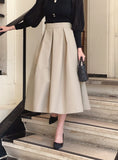 Mello Pintuck Flare Long Skirt