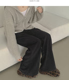 Corduroy Brushed Semi Bootcut Banding Pants