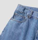 Washed Tapered Denim Pants