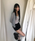 Poda See-through Ribbed Cardigan