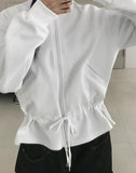 PONTE FRILL ZIP-UP