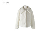 Anju Fur Collar Quilted Short Jacket