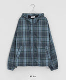 [unisex] Canber Check Hood Windbreaker