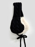 Tab knit earmuffs