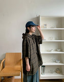 Bemer Check Cap Hood Short Sleeve Shirt