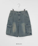 [Unisex] Filkan Denim Cargo Bermuda Pants
