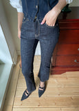 Lennon bootcut raw denim banding pants