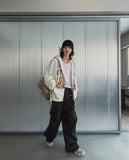 Coil camo snap parachute pants