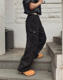 Mute Dyeing Wide Cargo Pants