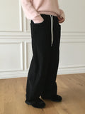 Nucci Corduroy Banding Long Wide Pants