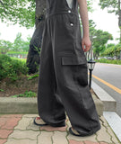 Attle Overall Cotton Wide Pants
