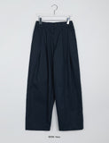 [unisex] Lela Pin Tuck Banding Wide Cotton Pants