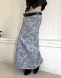 Hora Flower Brushed Long Skirt