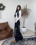 Eldi Fold Damage Denim Pants