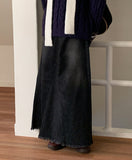Chad Tassel Denim Long Skirt