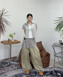 Doniel Balloon Pintuck Pants
