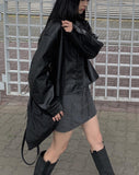 Audrey banding cargo mini skirt