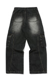 Cargo Curved Wide Denim Pants