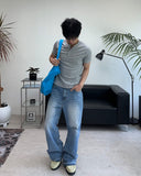 Medon Cutoff Flare Denim Pants