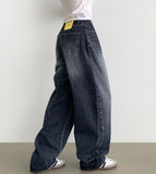 Incision Point Mega Balloon Fit Banding Denim Pants