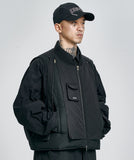 Layered Padded Zip Up Vest
