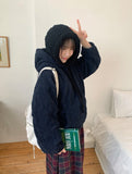 Deneki Fleece Quilting Hood Zip-Up Jumper