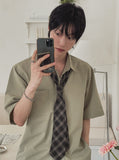 [Plan/1+1] Print Basic Short Sleeve Shirt