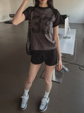 Memory Raglan Semi Crop Tee