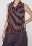 (2-way) STAR STUD DRAPE SLEEVELESS
