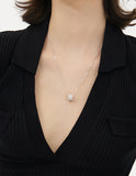 Essence Silver (W) Moissanite Triple Necklace