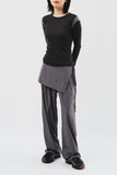 (W) Pin Wrap Skirt Pants