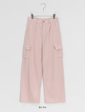 Ilonde Pintuck Cotton Cargo Wide Pants