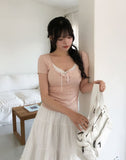 Alice Layered Button Short Sleeve