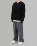 Cable mohair knit