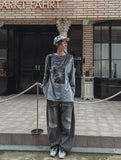 Growing printed velvet long sleeves