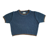 Line Mesh Knit Top