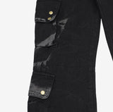 Glitch washing denim pants