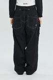 WIDE COTTON CARGO PANTS